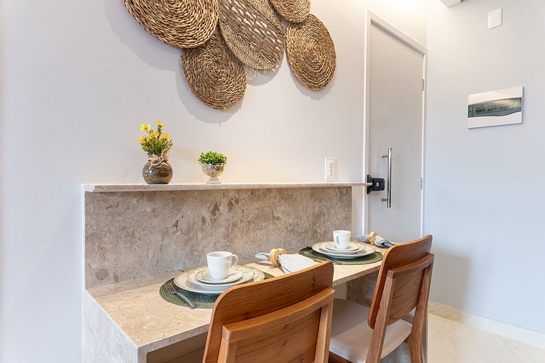 Meu Flat na Praia com Piscina Privativa no Centro