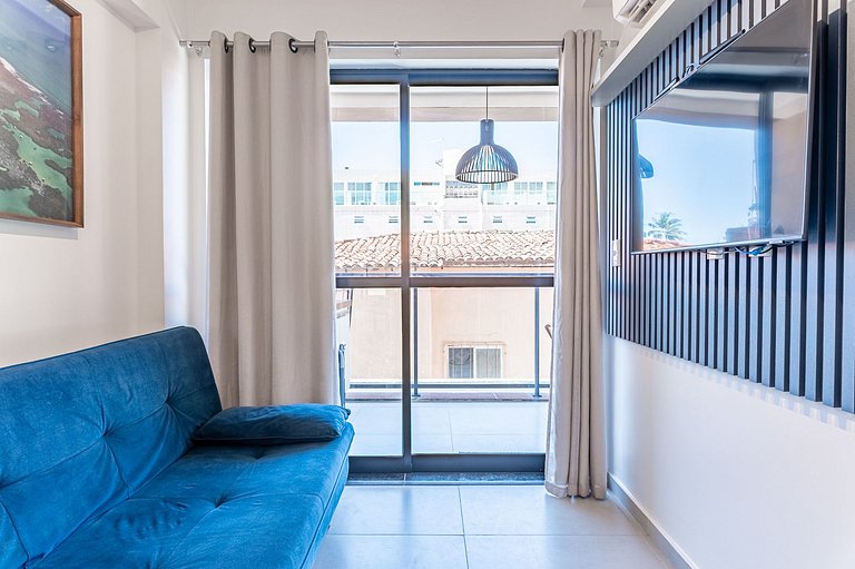 Meu Flat Na Praia Charme e conforto a 50m do mar