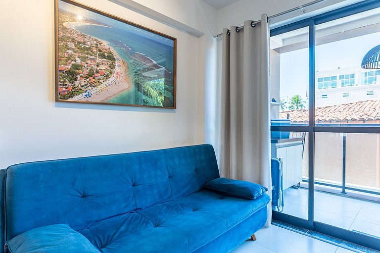 Meu Flat Na Praia Charme e conforto a 50m do mar