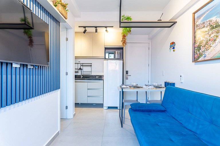 Meu Flat Na Praia Charme e conforto a 50m do mar