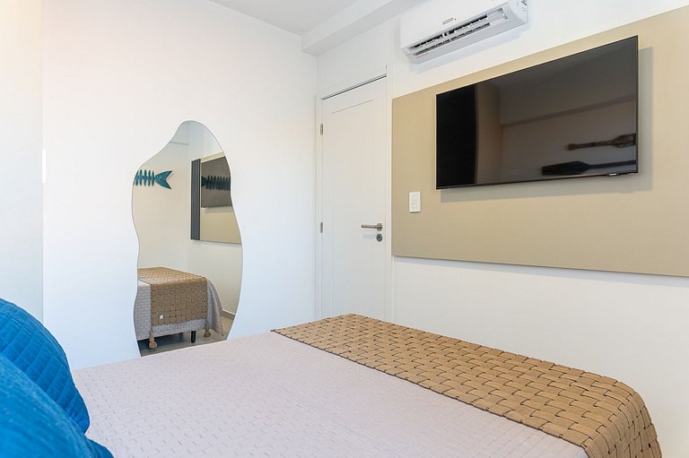 Meu Flat Na Praia Charme e conforto a 50m do mar