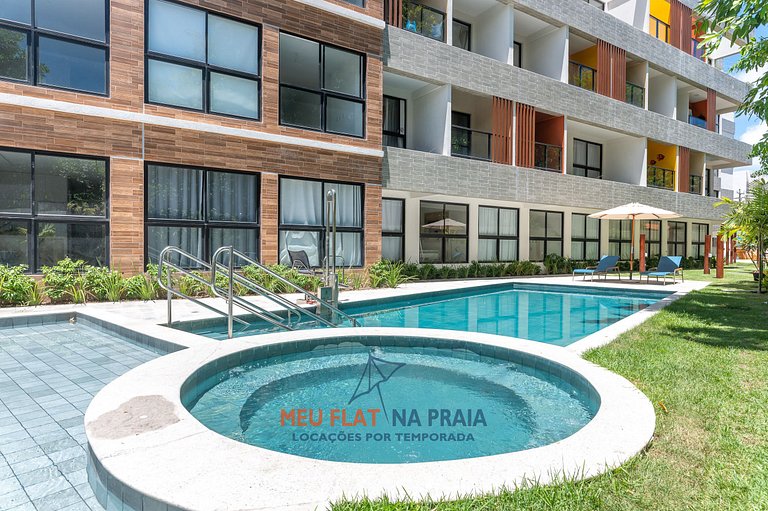 Apt para 5 pessoas em frente a vila do pescador caboclo na n