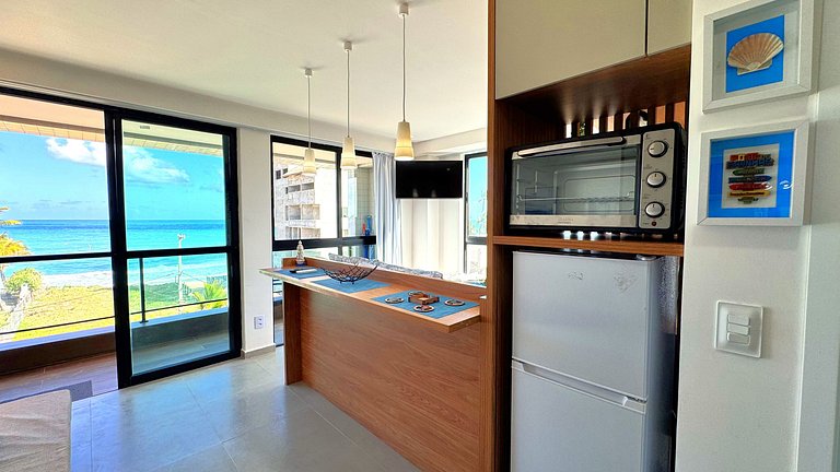 Studio com Varanda e Vista Mar