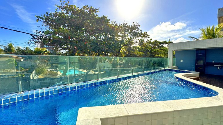 Studio com Varanda e Vista Mar